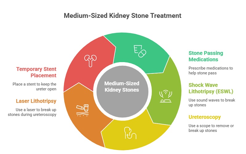 medium sized kidney stone treatment