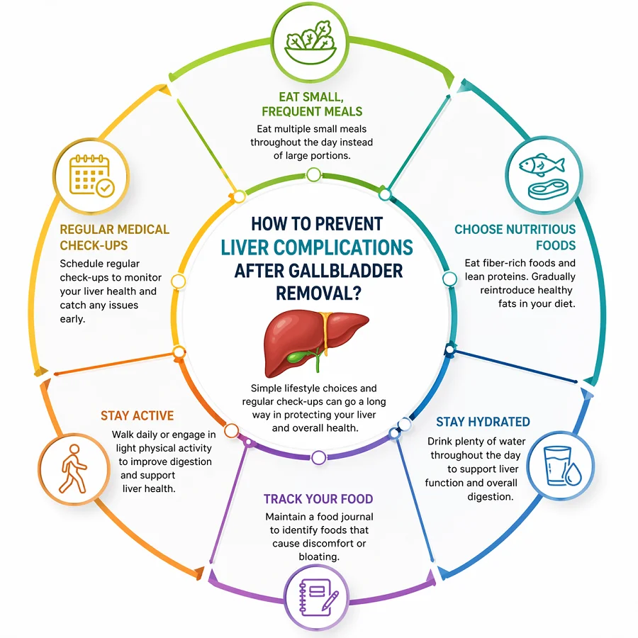 how to prevent liver issues after gallbladder removal