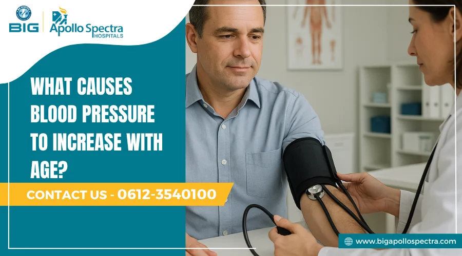 what causes blood pressure to increase with age