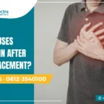 what causes chest pain after stent placement