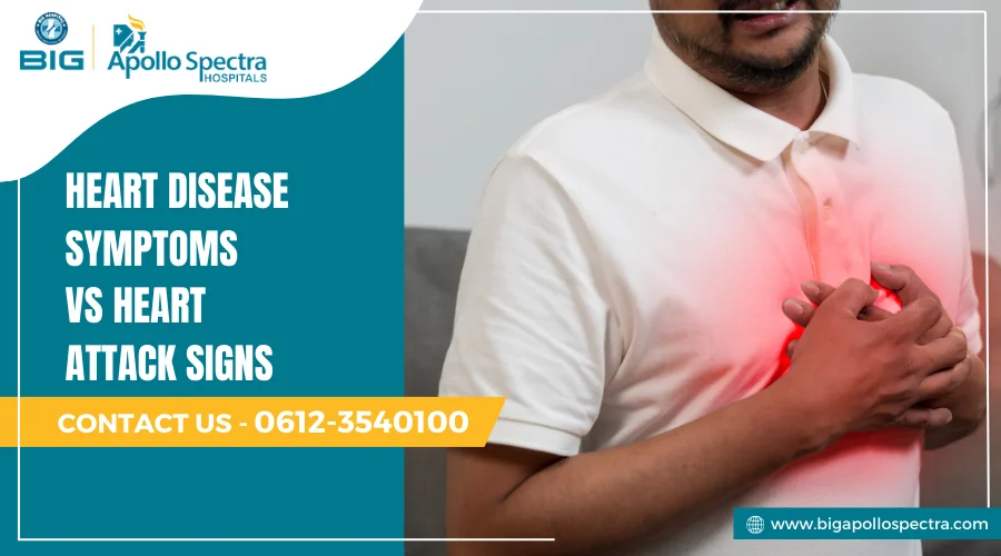 Heart disease symptoms vs heart attack signs