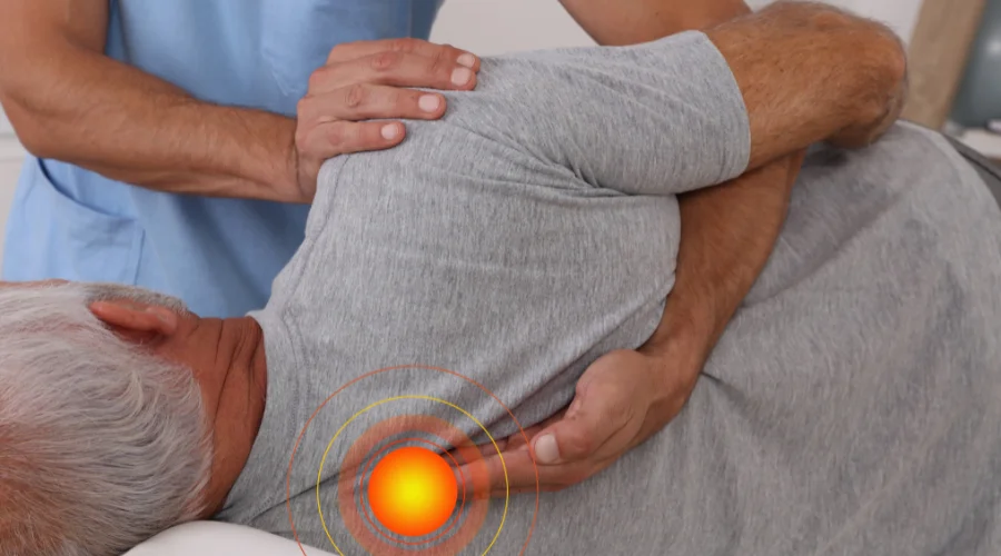 Physiotherapy for senior man